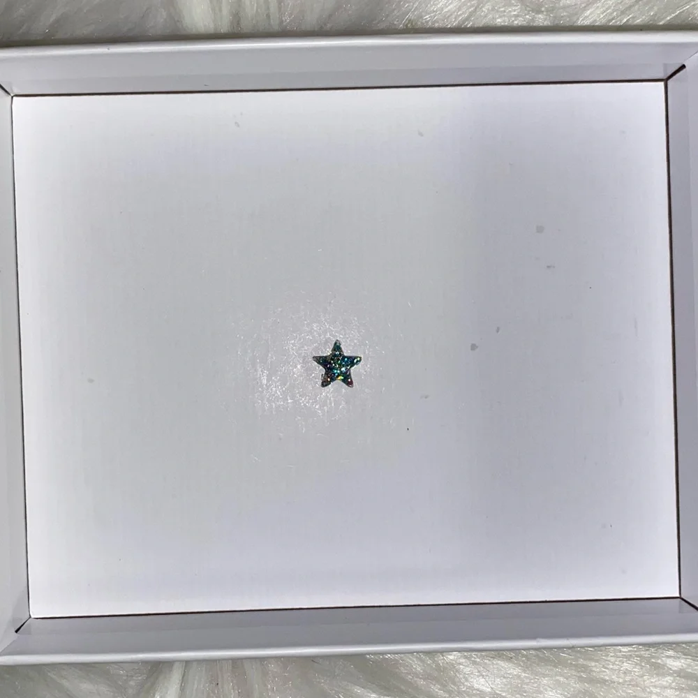 10pcs 3D Nail Charms Blue Multicolor Glitter Large Stars -Made for All Lengths